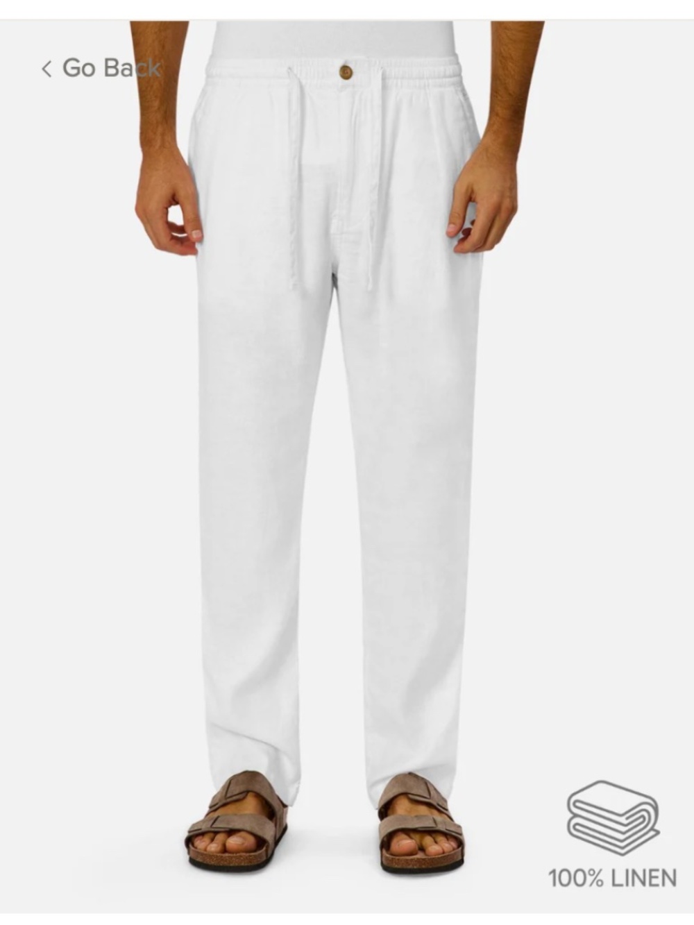 Industrie White Linen Pants in Large